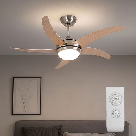 V-TAC VT-6053-5 LED-Deckenventilator 5 Flügel 132 cm 60 W mit doppelter E27-Lampenfassung und Fernbedienung – Artikelnummer 7916