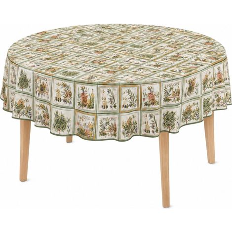 Nappe Provençale Anti-Tache 100% Polyester – Motif Olivier & Huile d’Olive – Déperlante, Infroissable et Entretien Facile (1/5)