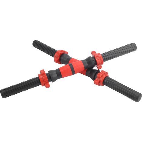 Barres d'haltères courtes 40 cm avec écrous de fixation, matériel de musculation et fitness (1/5)