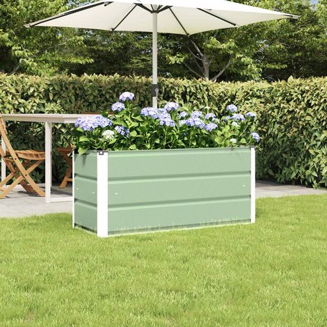 vidaXL  Planter  Green 100 x 40 x 45 cm Steel