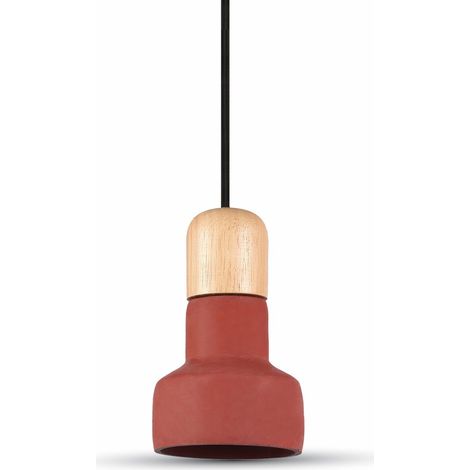 LAMPADARIO IN CALCESTRUZZO ROSSO (1/5)