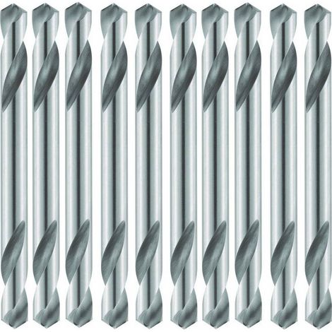10 Forets à Riveter HSS Double Coupe - Spécial Carrosserie - 118° D. 4 x Lt. 55 x Lu. 17 x Q. 4 mm x Z2 - Diamwood