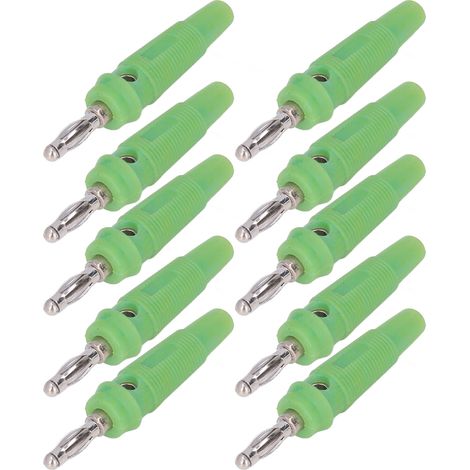 10er-Packung 4-mm-Bananenstecker-Anschlussklemmen für Schweißgeräte, Ladegeräte und Generatoren – Grün (1/5)