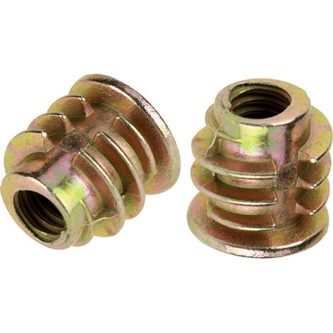 50 dadi filettati per mobili con testa esagonale in lega di zinco M4  8 mm per inserti in legno
