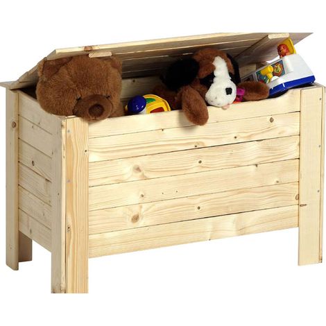 Coffre à jouets Daisy avec couvercle (1/2)