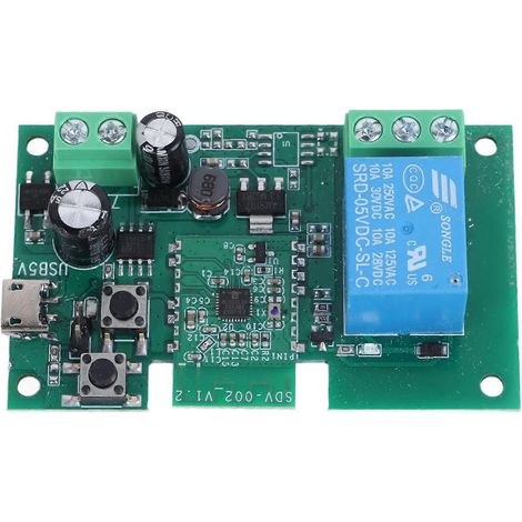 Intelligentes Schaltmodul mit Tipp- und Selbstverriegelungsfunktion, Smart-App-Steuerung, Relaismodul, 7–32 V