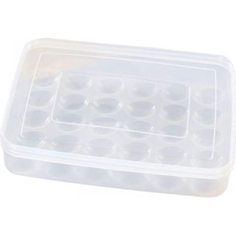Boîte À Œufs - 30 Unités - Transparente - Empilable - Pour Réfrigérateur Congélateur Cuisine Camping - Dimensions 34 X 26 X 4 Cm (1/5)