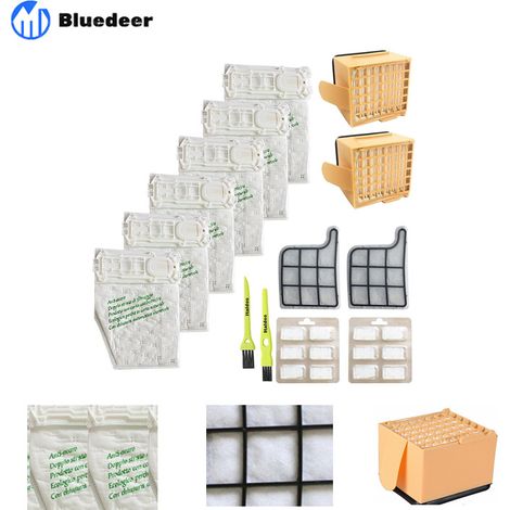 Kit Sacs Aspirateur Compatible pour Kobold VK135 VK136 avec Filtre Remplacement (1/6)