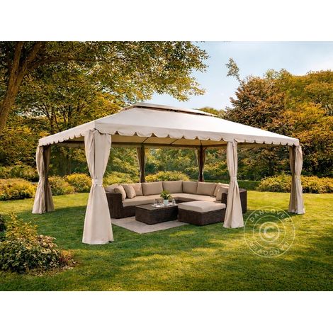 Gazebo Osiris 3x6 m, Sand - Dancover
