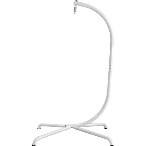 Support en Fer Stable Base avec Crochet à Ressort pour Chaise Suspendue en Forme d'Œuf - Capacité 330 lbs Intérieur (1/5)