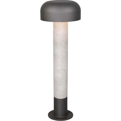 Stehlampe Terrasse Außenleuchte Standleuchte Aluminium betonfarben IP54 H 54 cm