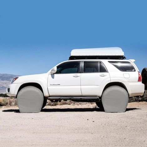 Lot de 4 housses de protection pour pneus - 9 pouces - Gris - Protections de roues robustes pour SUV - Camping-cars (1/5)