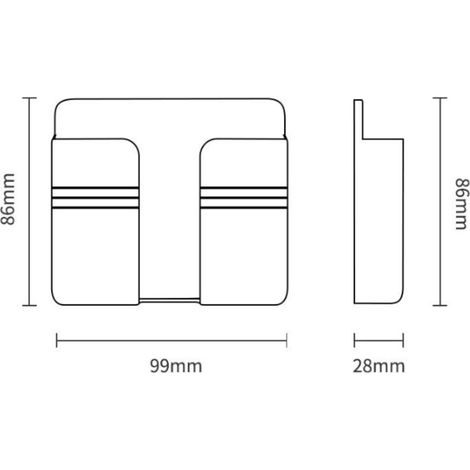99 28 86mm, (Blanc) 4pcs support de stockage mural domestique pâte support de charge de téléphone portable rangement multifonctionnel et stoc (1/3)