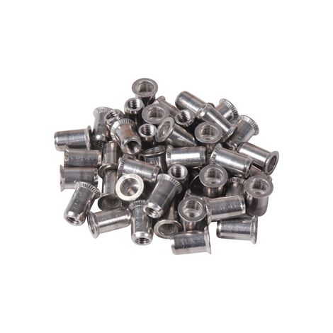[QUALITE FRANCAISE] - Insert fileté boite de 50 pièces - Filetage M6 - En Alu
