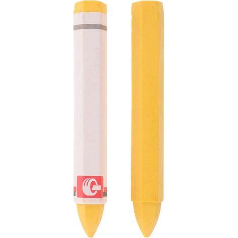 Set mit 2 Reifenmarkierstiften, Reifenwachsstiften, Reifenreparaturmarkierstiften, Autoreifenmarkierstiften – 10,00 x 1,50 x 1,50 cm – Gelb (1/3)