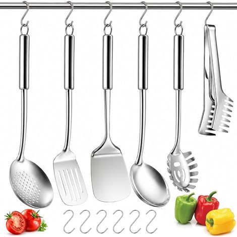 6 Pièces Ustensiles de Cuisine Inox, Set Ustensile Cuisine Inox (1/5)