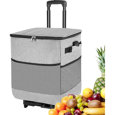 Glacière à roulettes - Chariot compact et intelligent Chariot de transport isotherme portable