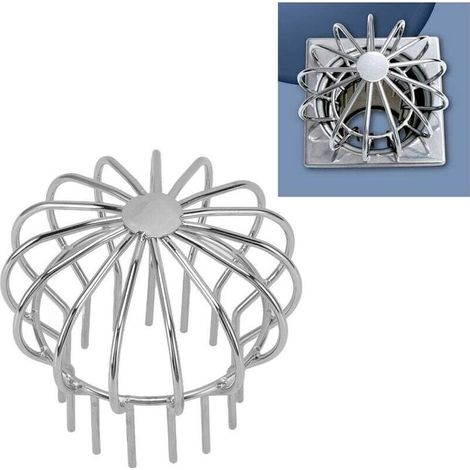 Drain de toit extérieur en acier inoxydable anti-blocage ligne ronde capuchon drain de sol gouttière nettoyage filet de sol pour balcon terrasse 110 (1/5)