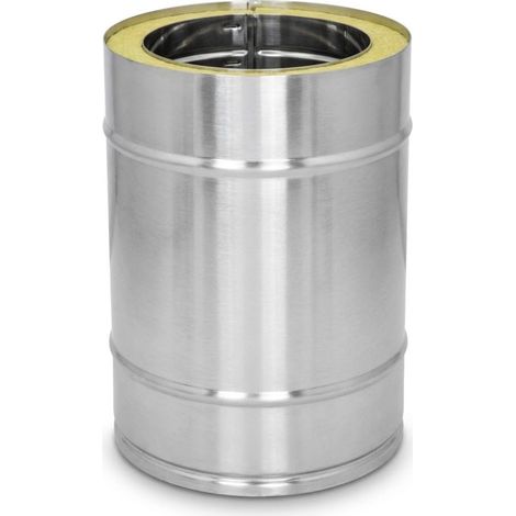 Maka Modulo Prelievo Fumi Canna Fumaria Doppia Parete Inox Ø 80 mm (esterno 100) (1/4)