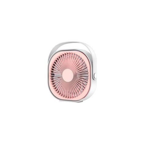 15 cm USB-Tischventilator, 3 Geschwindigkeitsstufen, 360°-Drehung, leise, pink (1/5)