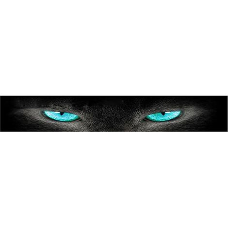 Aufkleber für die Frontscheibe, Aufkleber für die hintere Sonnenblende, 3D-Stereoskop-Katzenaugen-Aufkleber als Dekoration