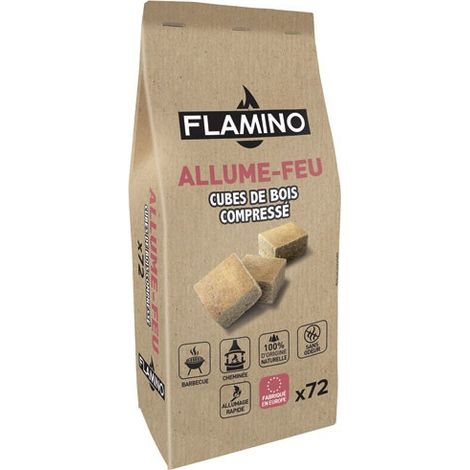 Anzündwürfel aus gepresstem Holz X 72 - Flamino
