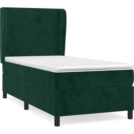 Maison Exclusive - Cama box spring con colchón terciopelo verde o (1/5)
