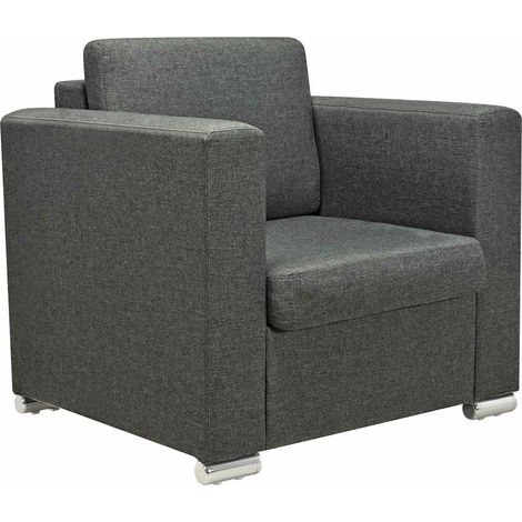 Maison Exclusive - Sessel Dunkelgrau Stoff