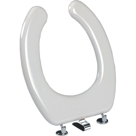 ERCOS Gold sedile termopressato universal aperto solo ciamb cerniera con molla bianco europa codice prod: BSPREMVR00 (1/3)