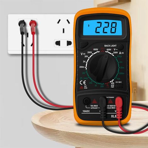 XL830L Digital Multimeter 2000 Counts True RMS AC DC Spannungsprüfer Strom Widerstand Diode Transistor Test mit LCD Hintergrundbeleuchtung (1/3)