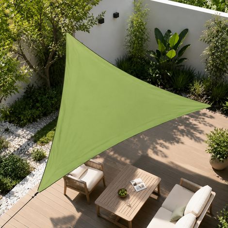 Voile D'ombrage Triangulaire, 3x3x3m Voile Ombrage (Vert Militaire) (1/5)