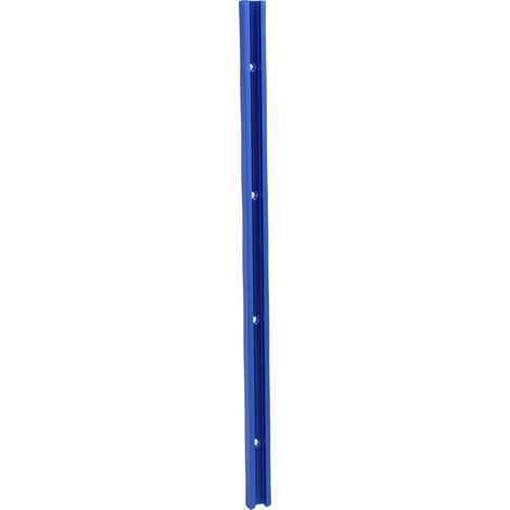 Lot de 2 rails T 400mm en aluminium bleui perçés usine pour établi scie radiale perçeuse profilé fente double coupe T19 (1/5)