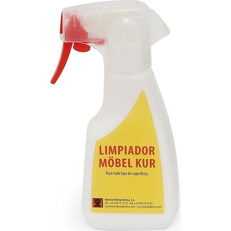 KONIG mobel kur limpiador spray 250ml. 542 , LIMPIADOR Para muebles KUR200mlPara limpieza cuidadosa y el mantenimiento de muebles barnizados. Elimina gra