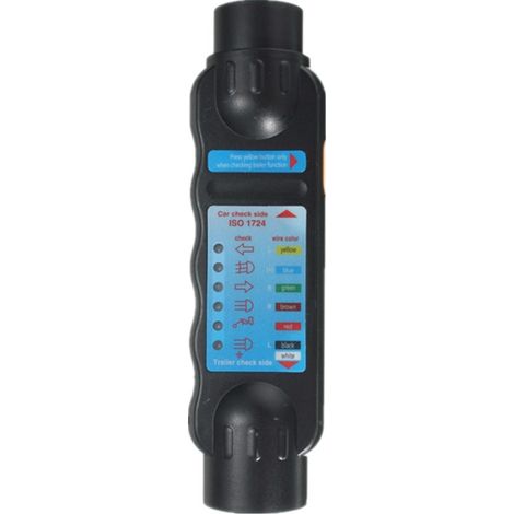 7-poliger Anhängertester, 7-poliger Anhängersteckdosentester, 12-V-Anhängerlichttester, Kabelverdrahtungskreis-Diagnosewerkzeuge, für Wohnwagen, Wohnmobile (7-poliger Anhängertester)