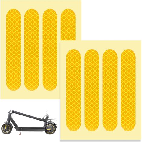 8 Pièces Autocollants Réfléchissants pour Trottinette Électrique Ninebot Max G30 - Stickers PVC Imperméables Haute Visibilité, pour Scooter Électrique Ninebot Max G30/G30D