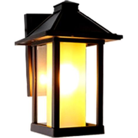 Projecteur Solaire Exterieur, Lampadaire Murale Vintage avec Détecteur de Mouvement Imperméable IP65 pour Garage jardin Cour Patio (1 pcs), Projecteur Solaire Exterieur Eclairage Lampe (1/5)