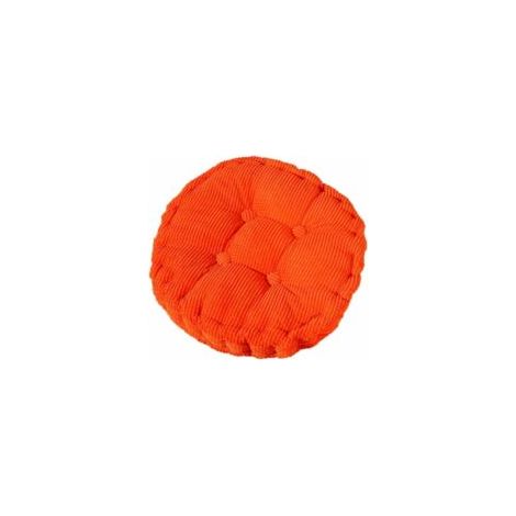 Cojín para silla, acolchado grueso, redondo, para comer en interiores y exteriores, cojín redondo, naranja - Crezuo