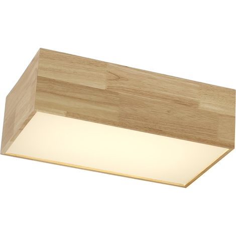 Plafón LED 40W 3000K Rectángulo en Madera Clara