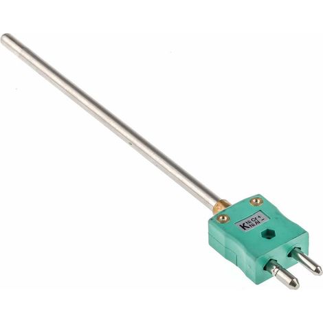 Thermocouple type K Ø 6mm, L 150mm, +1100°C max à Fiche mâle standard ( Prix pour 1 ) (1/3)