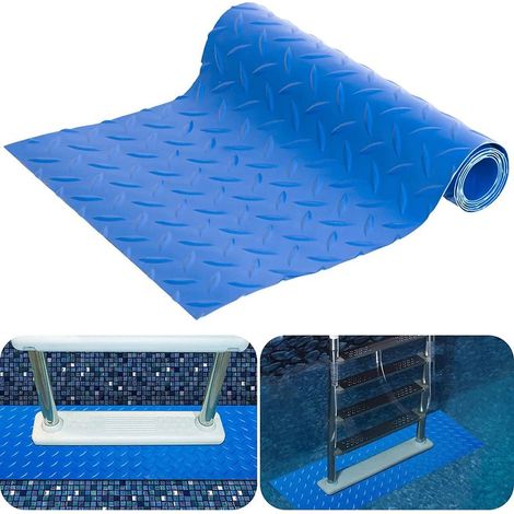 Alfombrilla para escalera de piscina de 43 × 90 cm con textura antideslizante, alfombrilla para escaleras de piscina, alfombrilla antideslizante para escalones, alfombrilla para suelo de piscina para  (1/5)