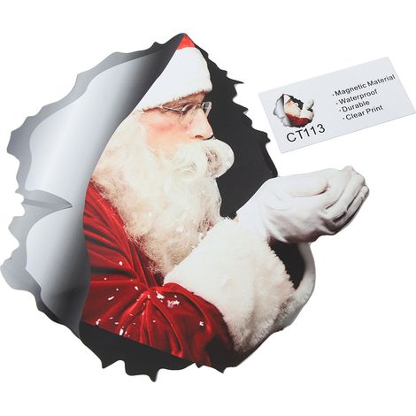 Weihnachts-Kühlschrankmagnete, wasserfest, 3D-Locheffekt, Kühlschrankmagnet-Aufkleber für Spinde CT113 (1/5)