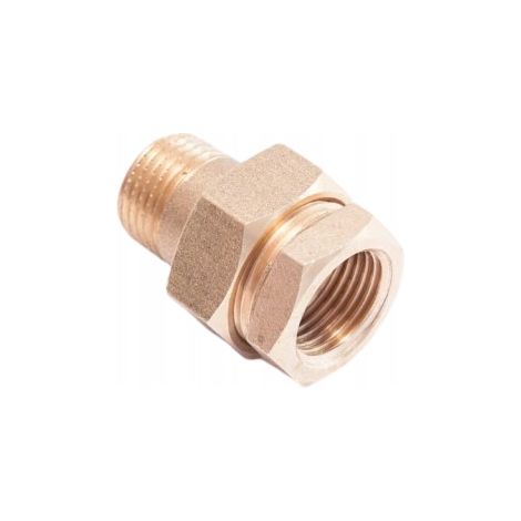 Gerade Messing-Schraubverbindung, O-Ring-Dichtung, 1/2" GZ/GW, Hersteller: sizer (1/5)