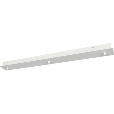Lámpara de araña lineal de acero V-TAC con roseta de 800 x 70 x 43 mm y 3 orificios, color blanco mate
