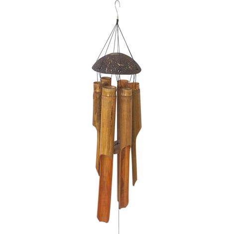 Carillon éolien artisanal de 89 cm (35 pouces) au son profond, idéal pour la décoration extérieure, le jardin, la terrasse et la maison. (1/5)
