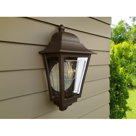 Außenwandleuchte DECO-LANE Höhe 32,5cm Halbschale mit reflektierender Rückwand (1/5)