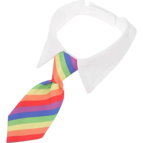 Adjustable Tie for Dogs and Cats, Rainbow Pattern Fabric (1/5)