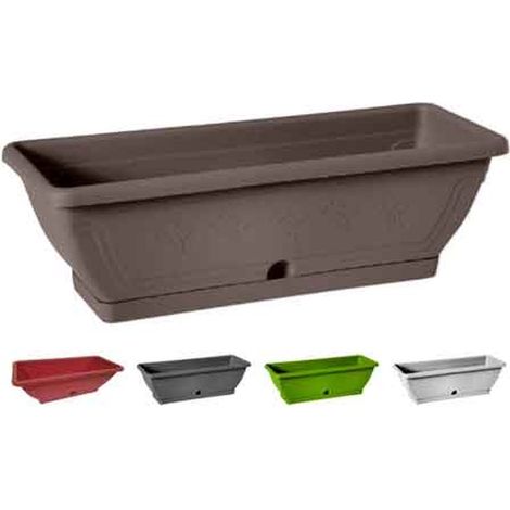 CASSETTA CON SOTTOCASSETTA 'VENEZIA' cm 60x19x16h - Colore antracite