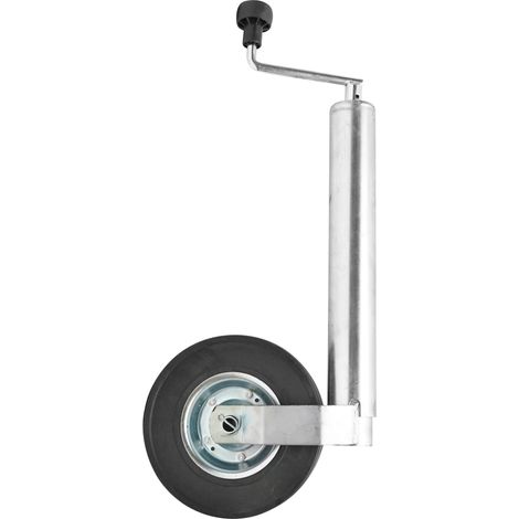 Ruota di supporto in PVC per rimorchio 200×60 mm, diametro tubo esterno 60 mm, diametro tubo interno 54 mm, carico 400 kg (1/4)