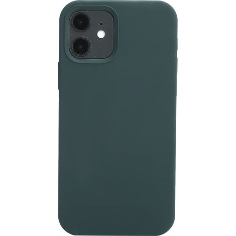 Étui en silicone pour iPhone 12/Pro, vert, compatible charge sans fil et protection renforcée (1/5)