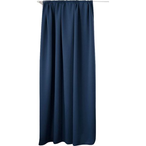 WOLTU 1 pièce Rideau occultant, pour Maison intérieure pour fenêtre et Porte Isolant Thermique, 135x175cm, Bleu Foncé VH5882dbl
